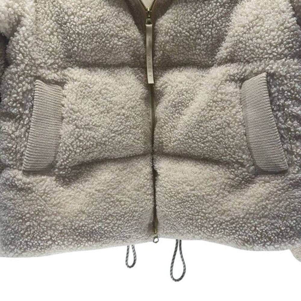 Varley Neutral Cream Sherpa Puffer Coat - Picture 5 of 16